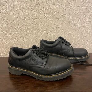 Dr. Martens Boston Black Leather Oxford Shoes Boots Mens Size 7 Style AW004